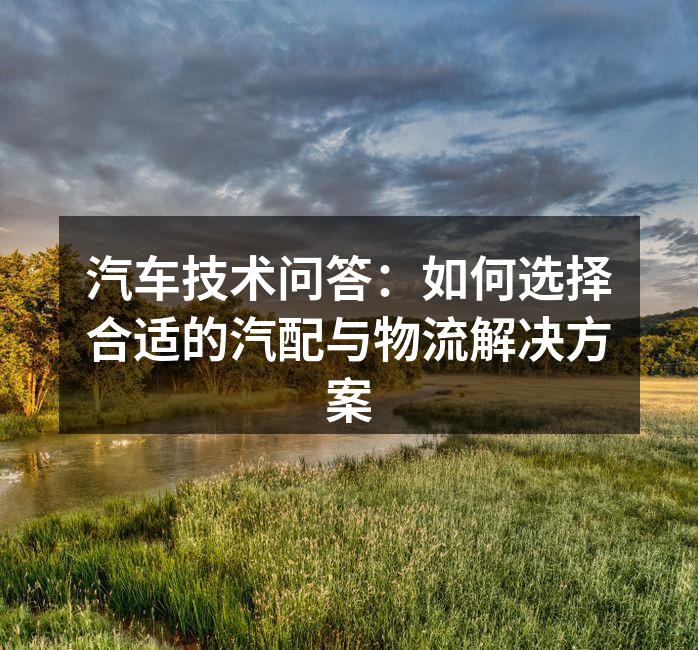 现代化的汽车物流运输流程